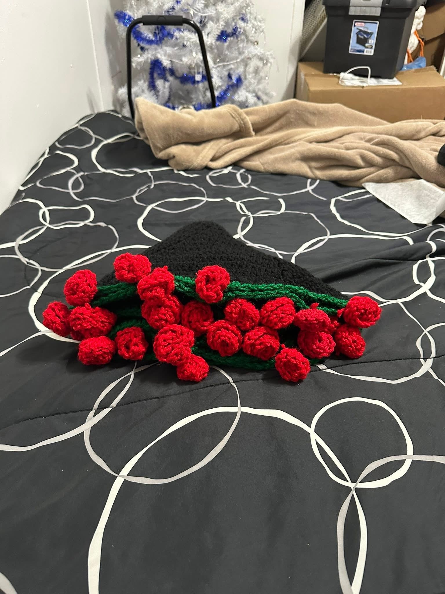 Rose bouquet blanket