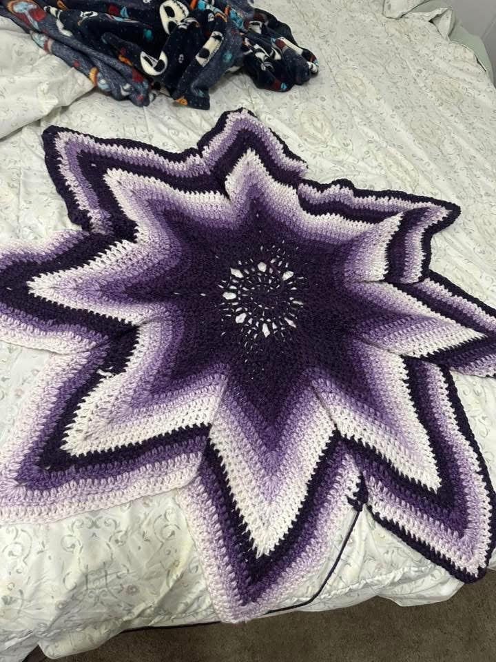 Star crochet blanket