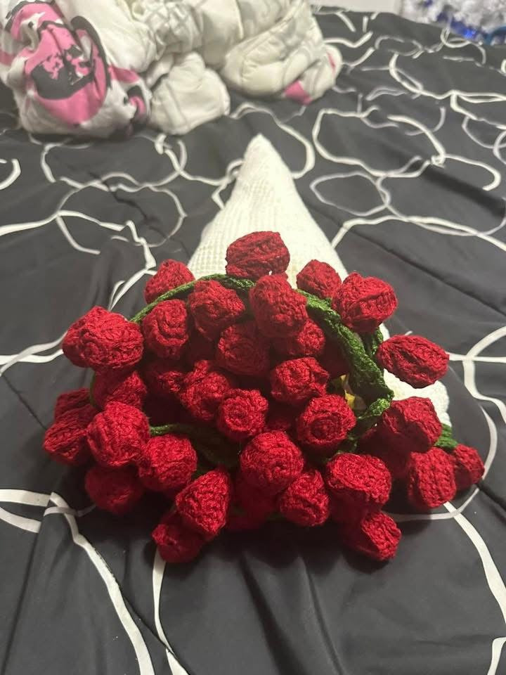 Rose bouquet blanket